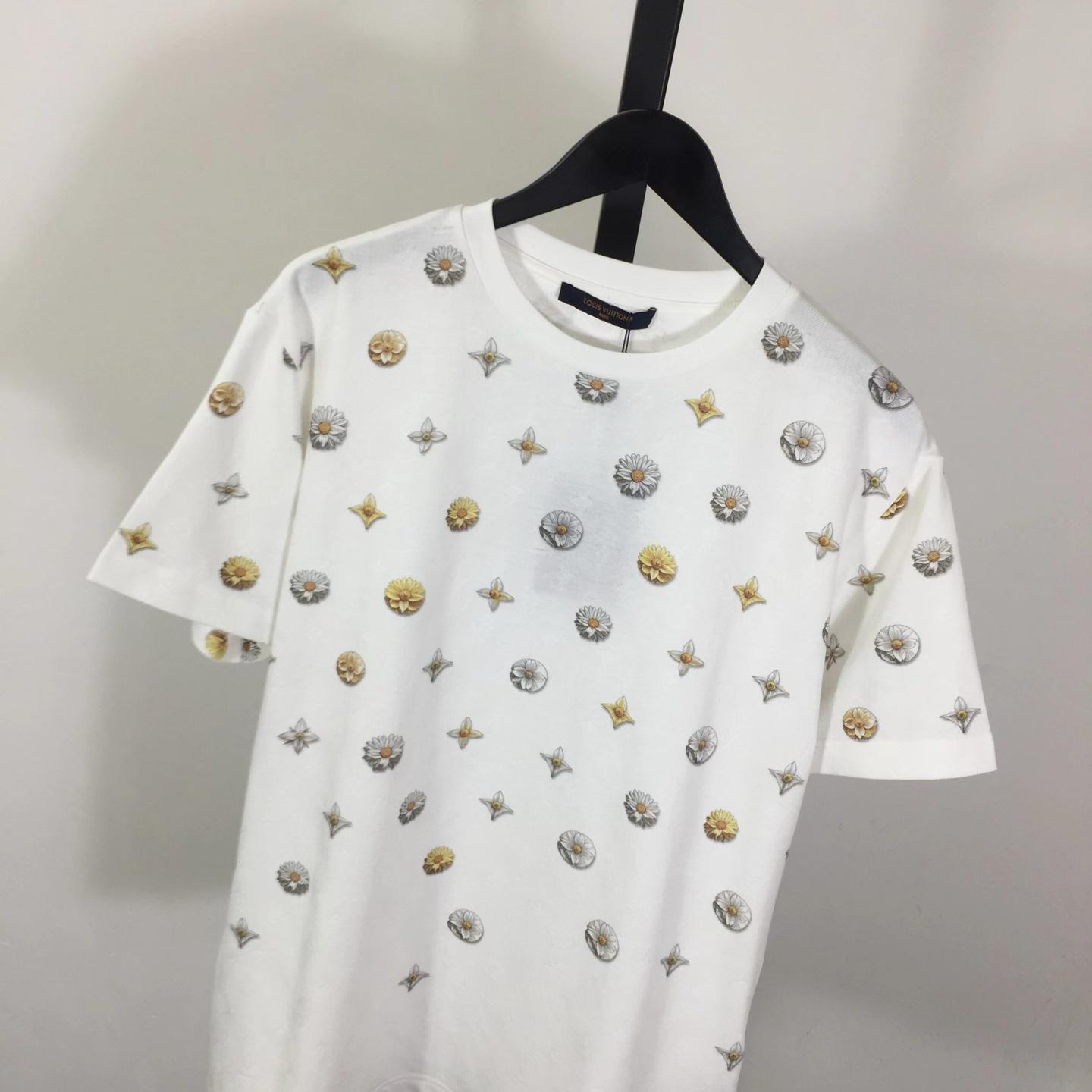 Louis Vuitton Overprinted Monogram Jacquard T-Shirt   1AJRAG - DesignerGu