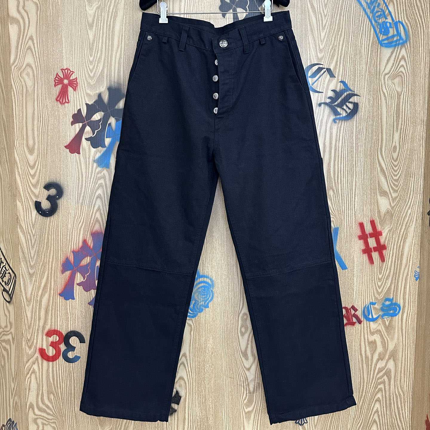 Chrome Hearts Cross Patch Double Knee Carpenter Pants - DesignerGu