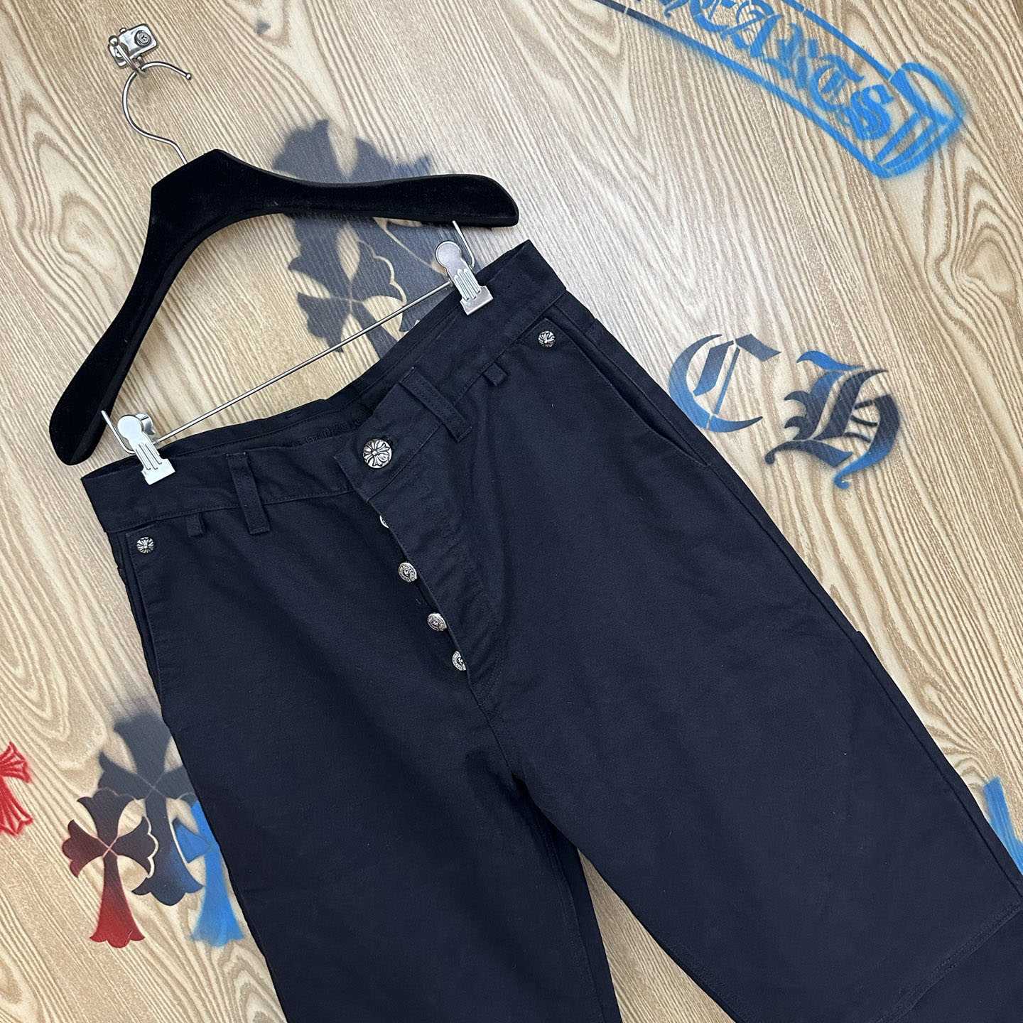 Chrome Hearts Cross Patch Double Knee Carpenter Pants - DesignerGu