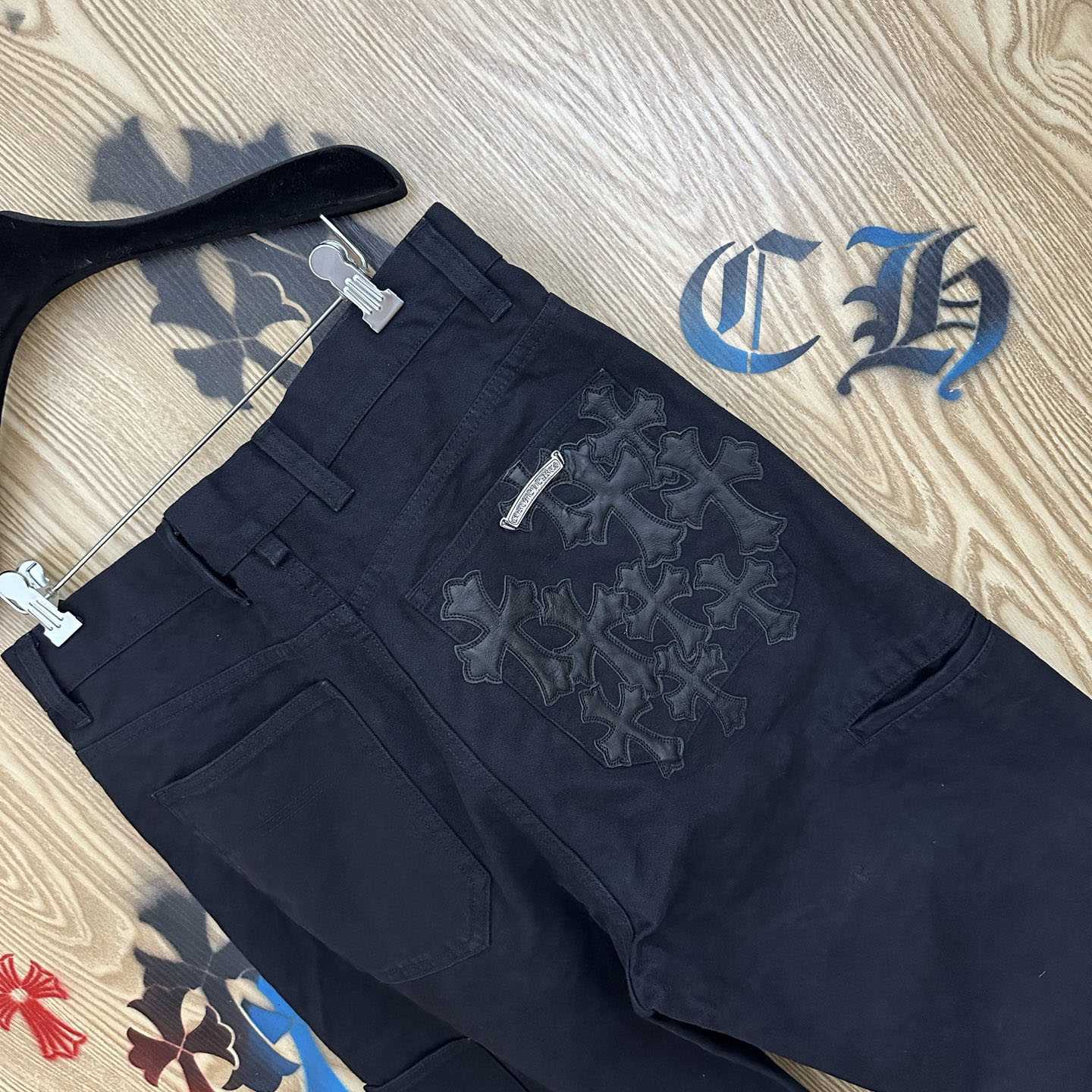 Chrome Hearts Cross Patch Double Knee Carpenter Pants - DesignerGu