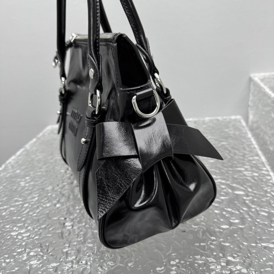 Miu Miu Shiny Leather Top-Handle Bag - DesignerGu