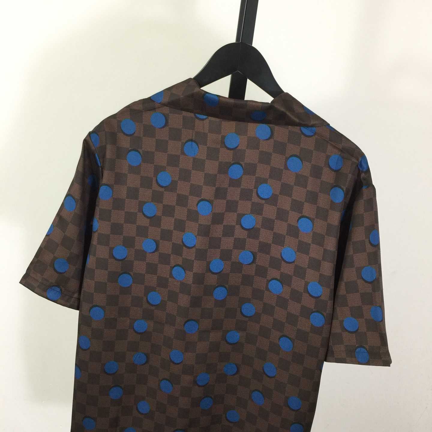 Louis Vuitton Damier Silk Short-Sleeved Shirt    - DesignerGu