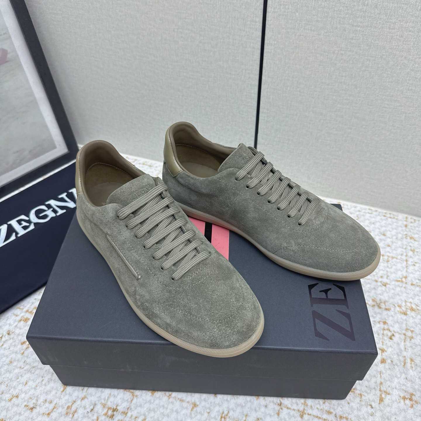 Zegna 232 Suede Sneakers - DesignerGu