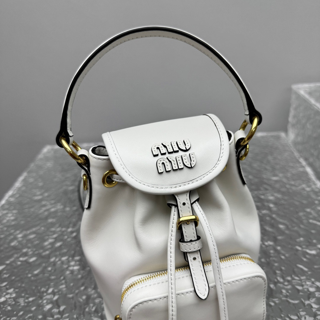 Miu Miu  Leather Mini-Backpack - DesignerGu