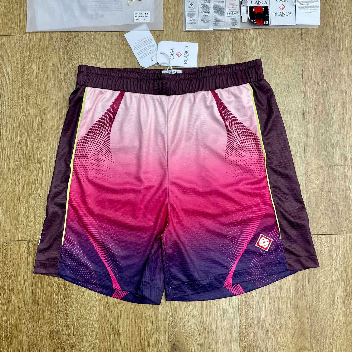 Casablanca Aubergine Gradient Football Shorts C1142 - DesignerGu