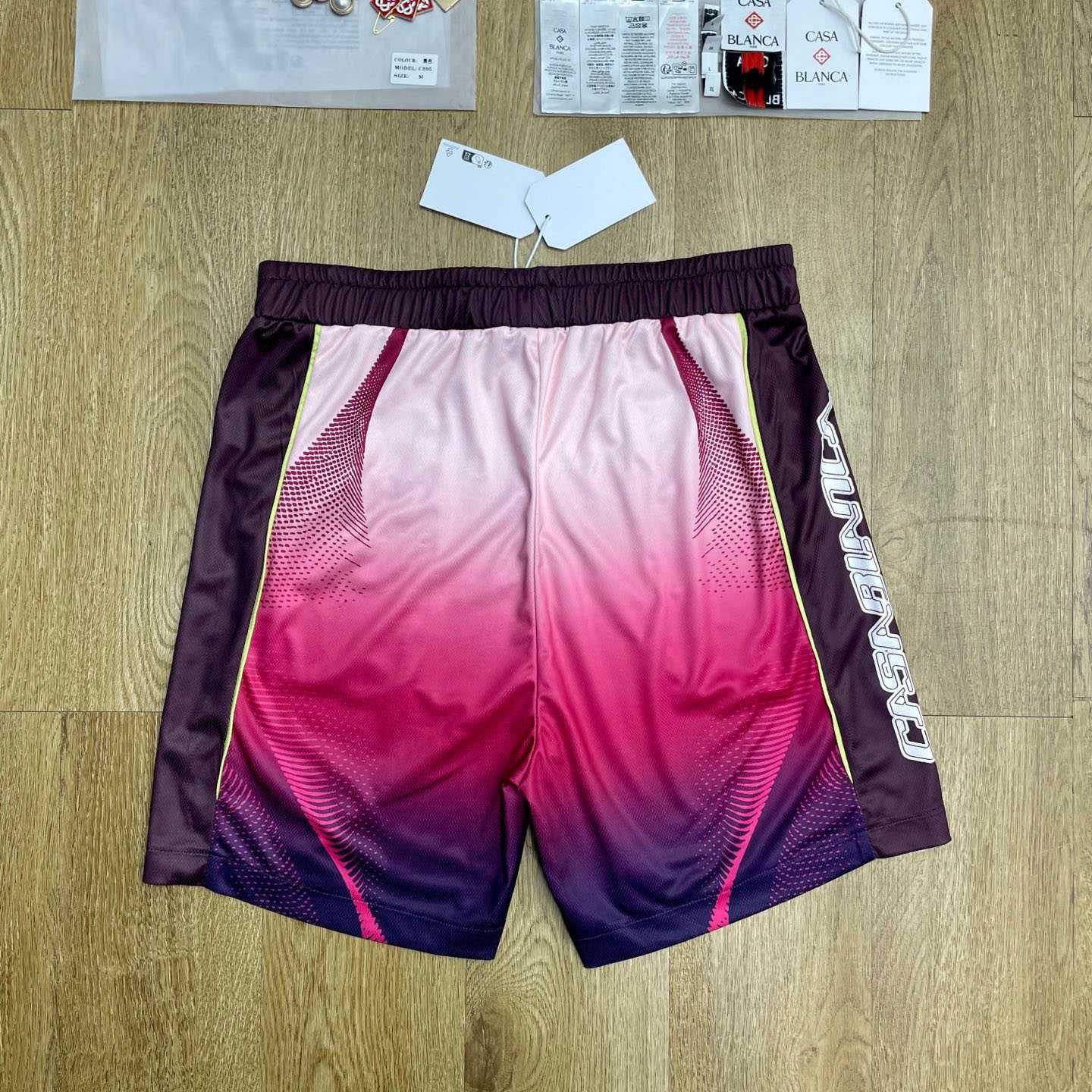Casablanca Aubergine Gradient Football Shorts C1142 - DesignerGu