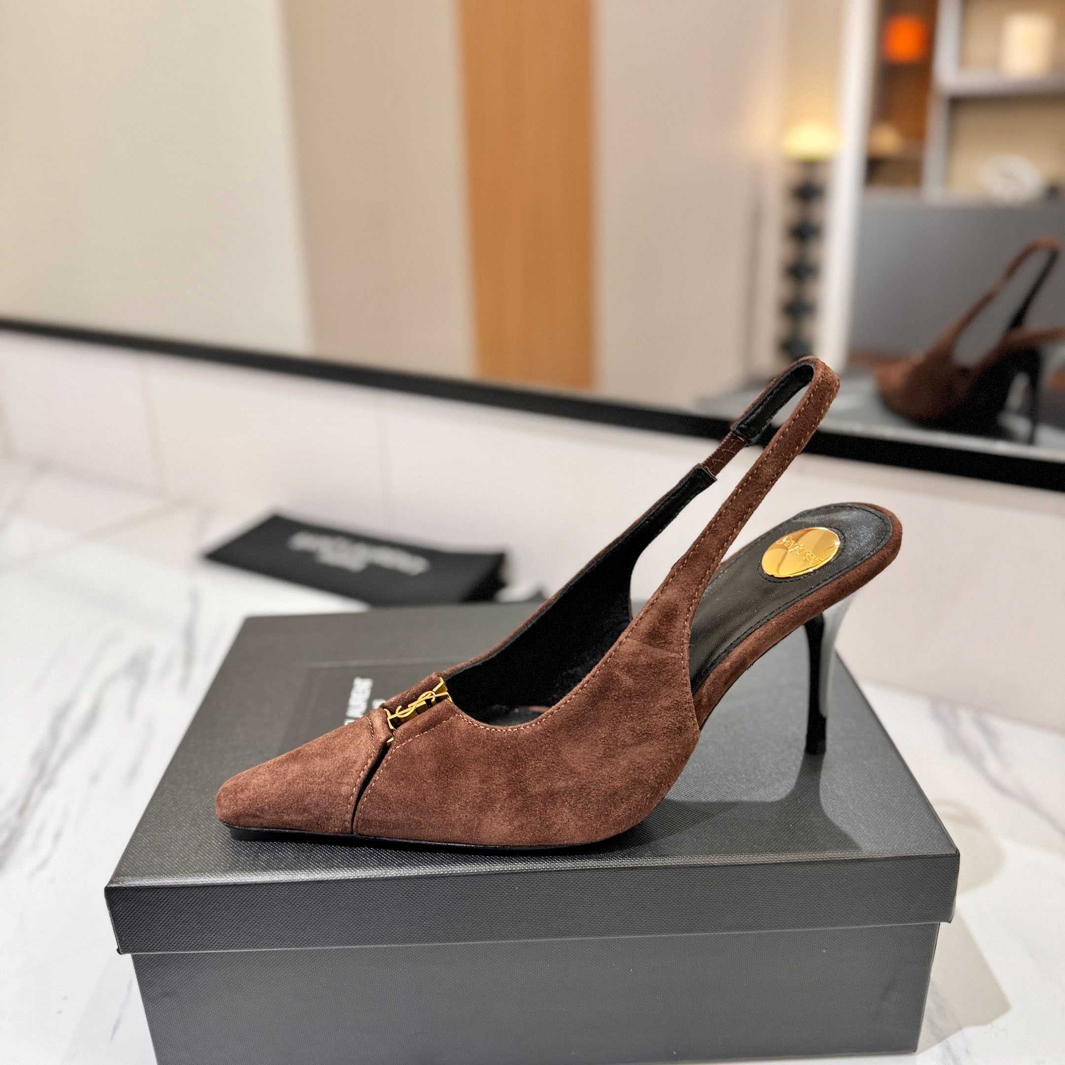 Saint Laurent Babylone Breteuil Slingback Pumps - DesignerGu