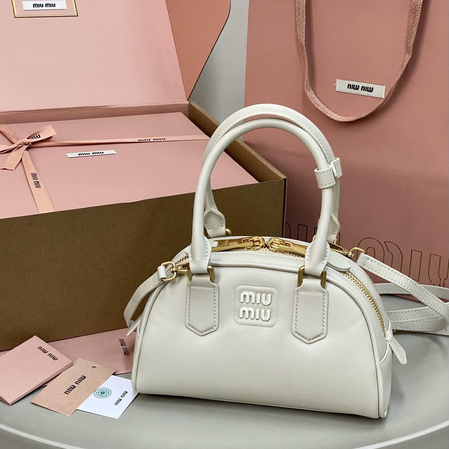 Miu Miu Arcadie Leather Bag  - DesignerGu