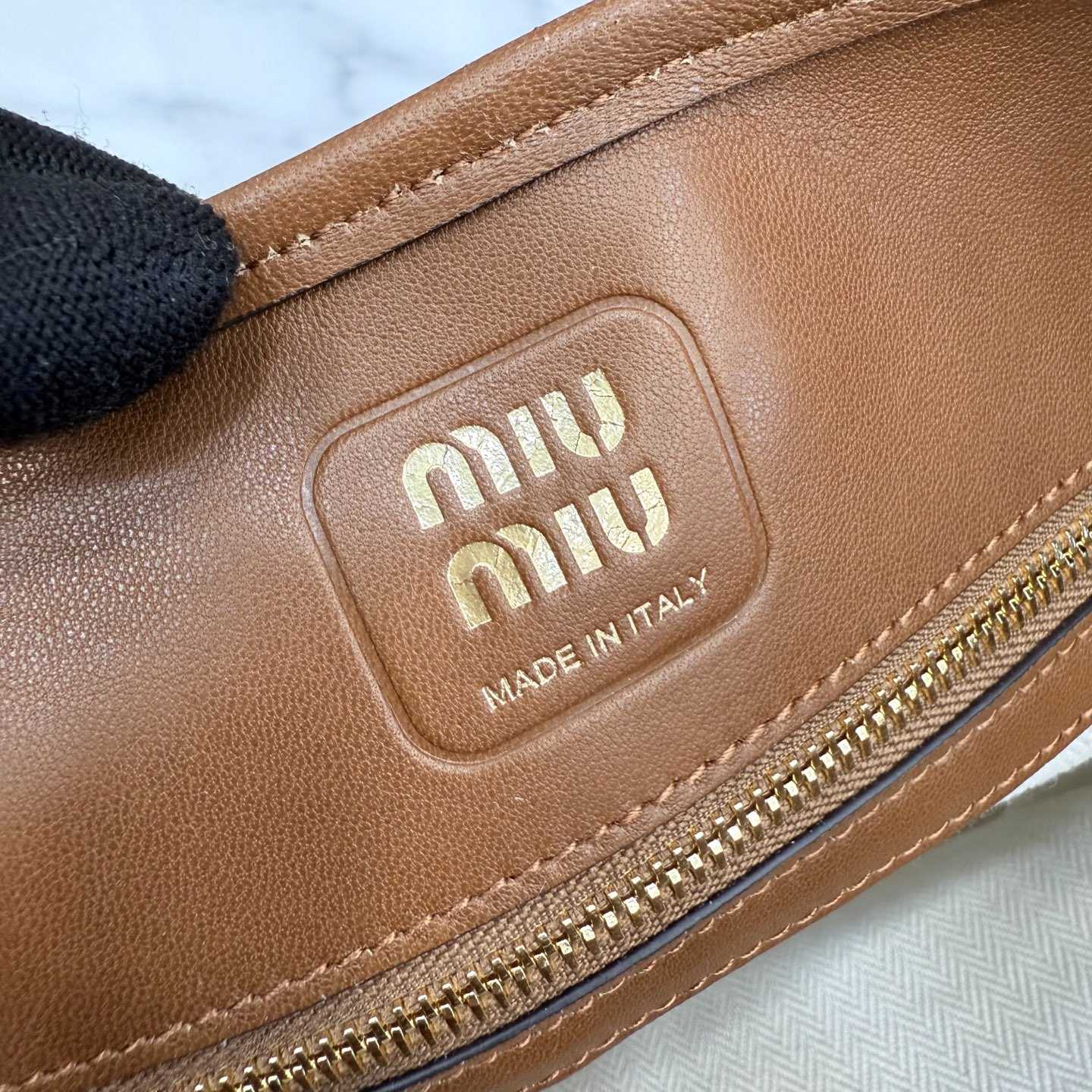 Miu Miu Aventure Nappa Leather Bucket Bag - DesignerGu