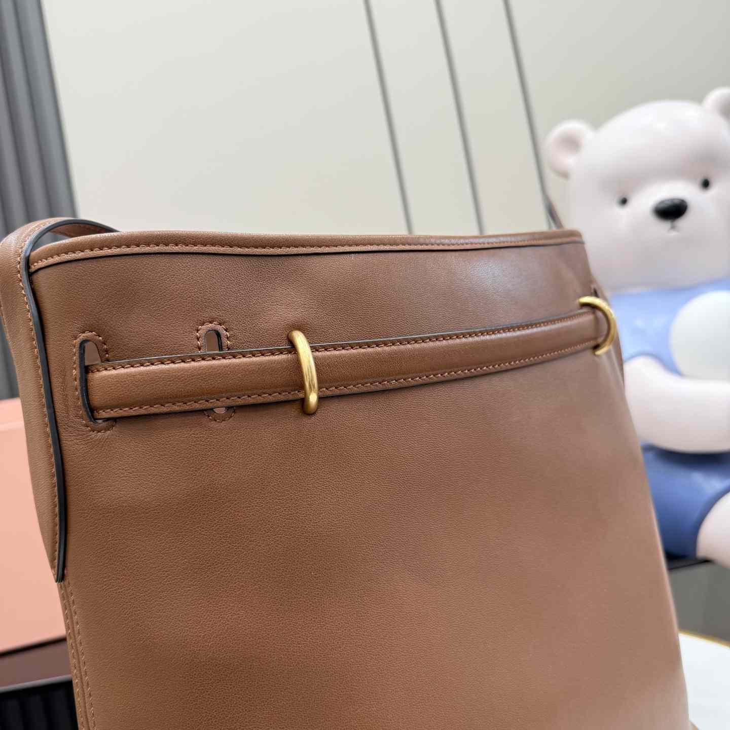Miu Miu Aventure Nappa Leather Bucket Bag - DesignerGu
