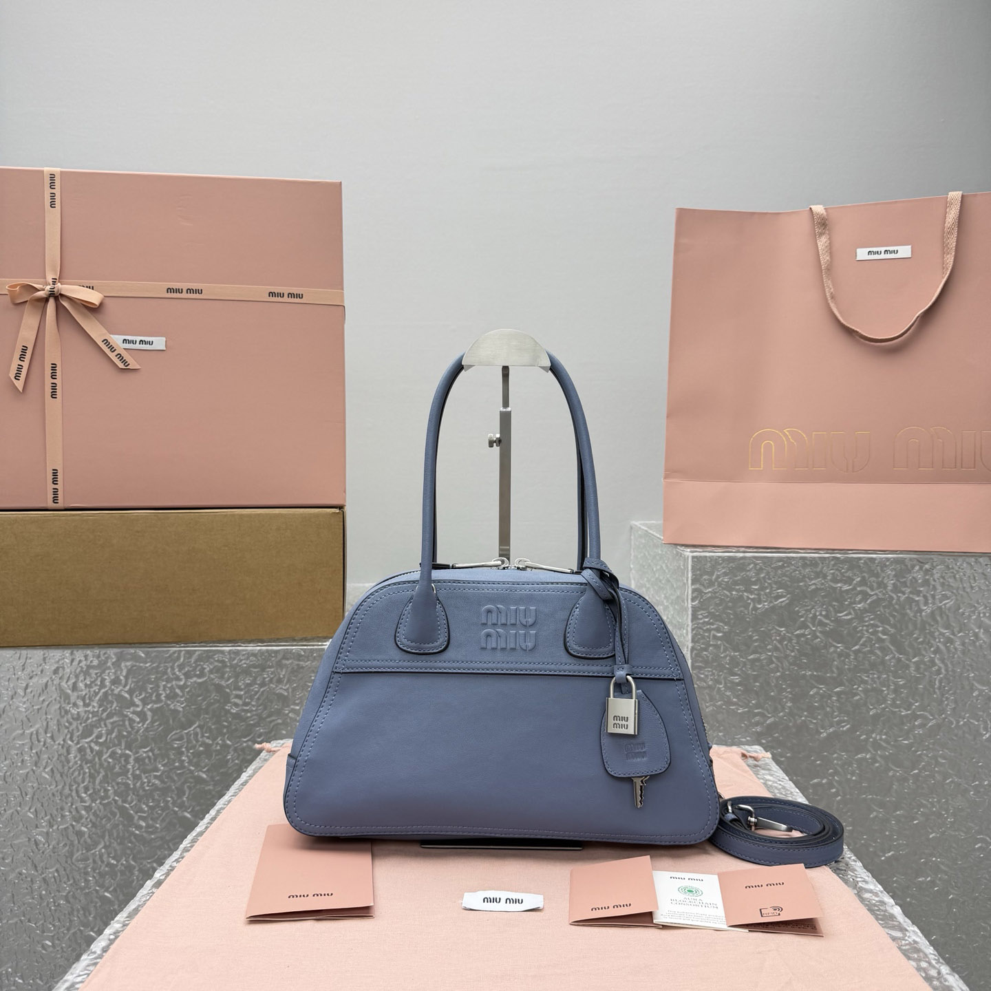 Miu Miu Vivant Nappa Leather Bag - DesignerGu