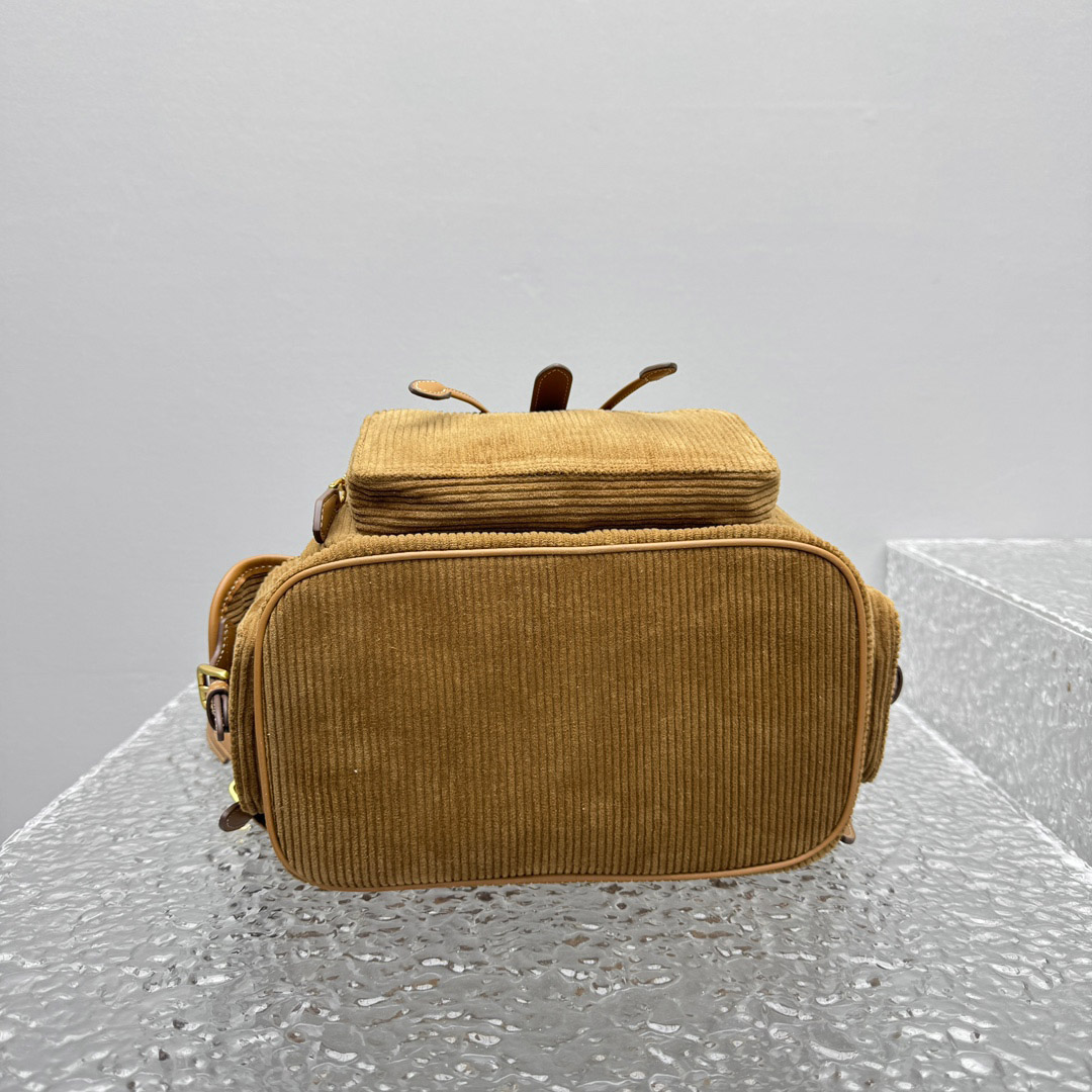 Miu Miu  Large Corduroy Backpack - DesignerGu