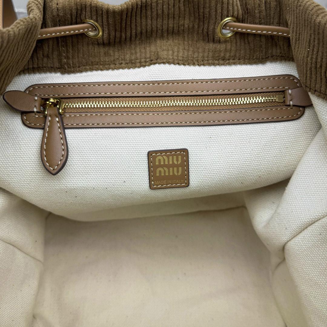 Miu Miu  Large Corduroy Backpack - DesignerGu