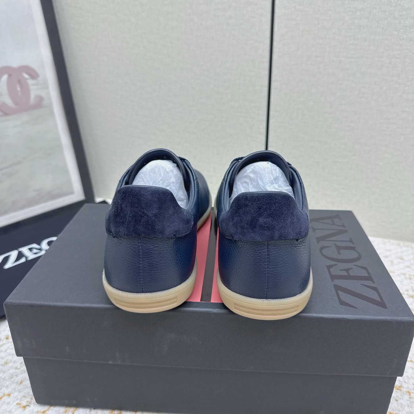 Zegna Grained Leather 232 Sneakers - DesignerGu