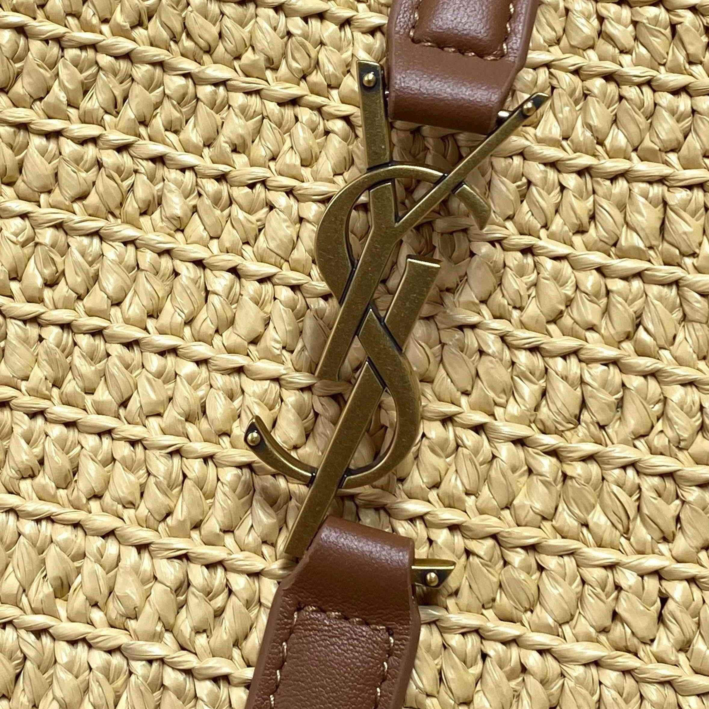 Saint Laurent LE 5 À 7 Supple Large In Raffia - DesignerGu