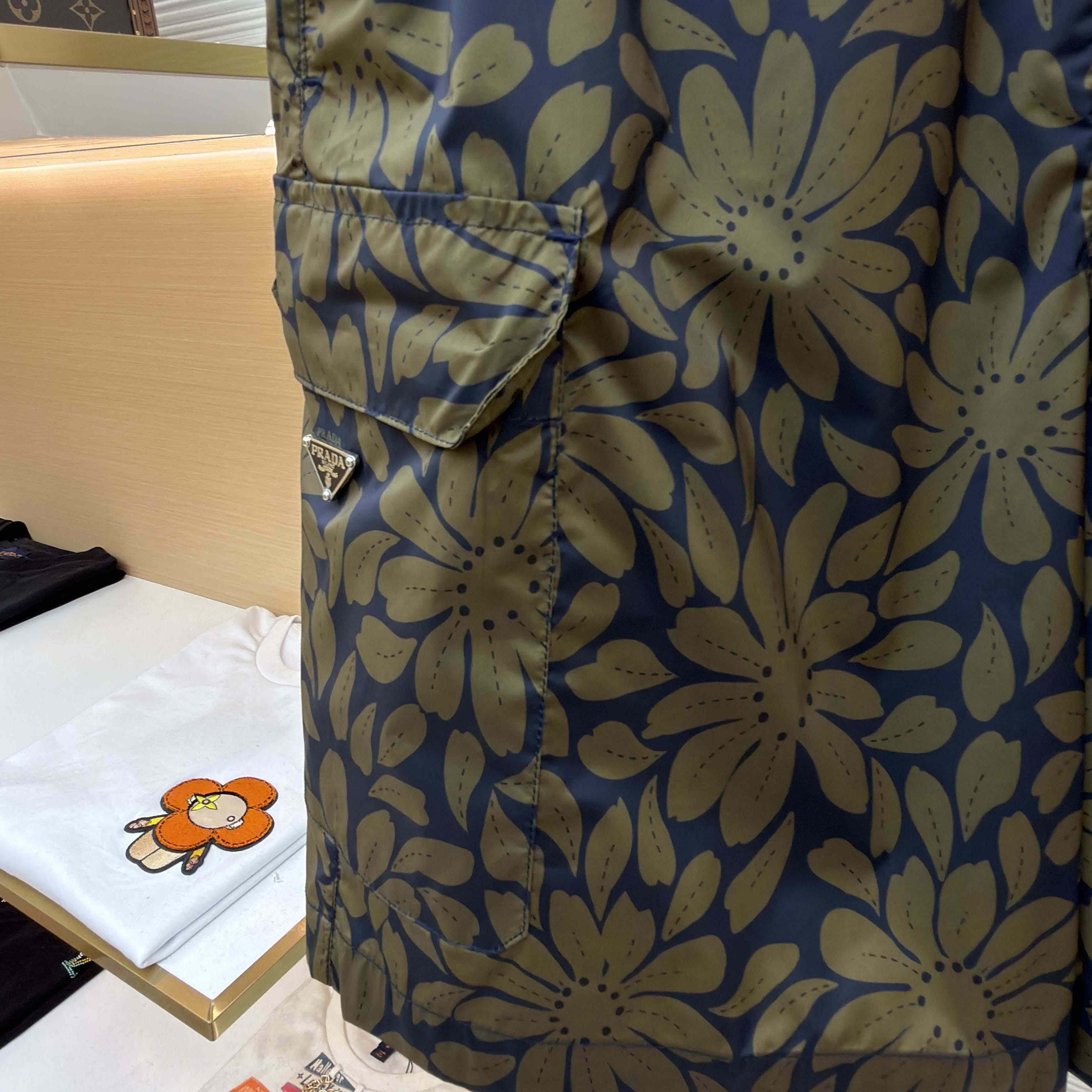 Prada Printed Re-Nylon Swim Trunks - DesignerGu