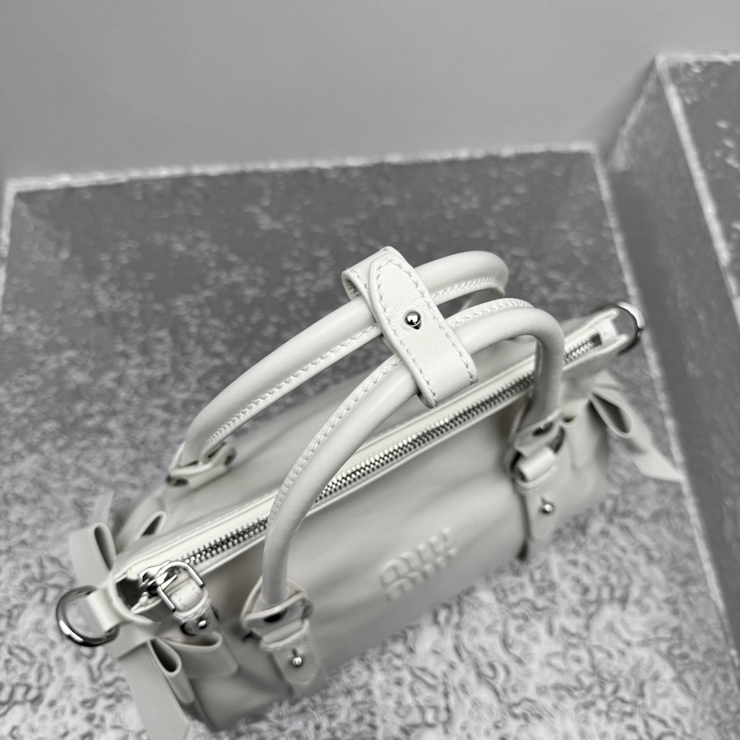 Miu Miu Shiny Leather Top-Handle Bag - DesignerGu