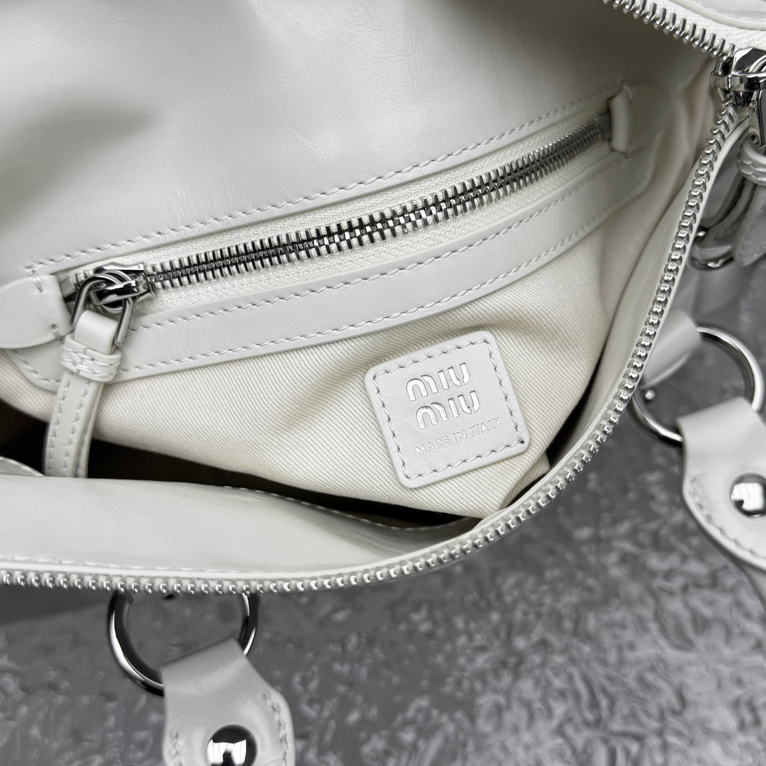 Miu Miu Shiny Leather Top-Handle Bag - DesignerGu