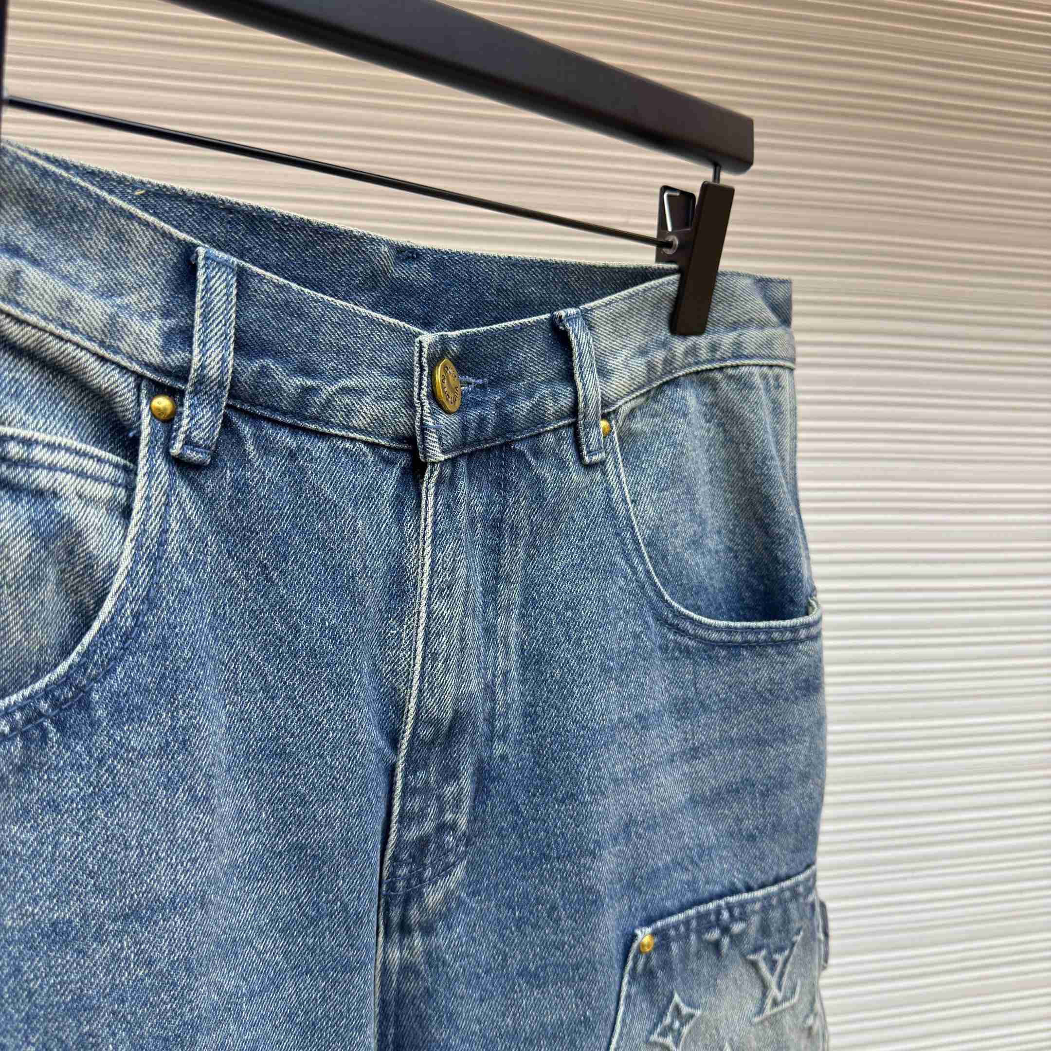 Louis Vuitton Denim Carpenter Shorts  - DesignerGu
