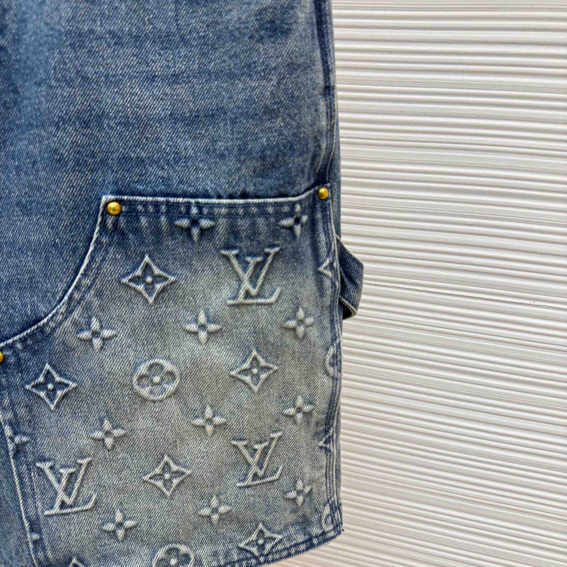 Louis Vuitton Denim Carpenter Shorts  - DesignerGu