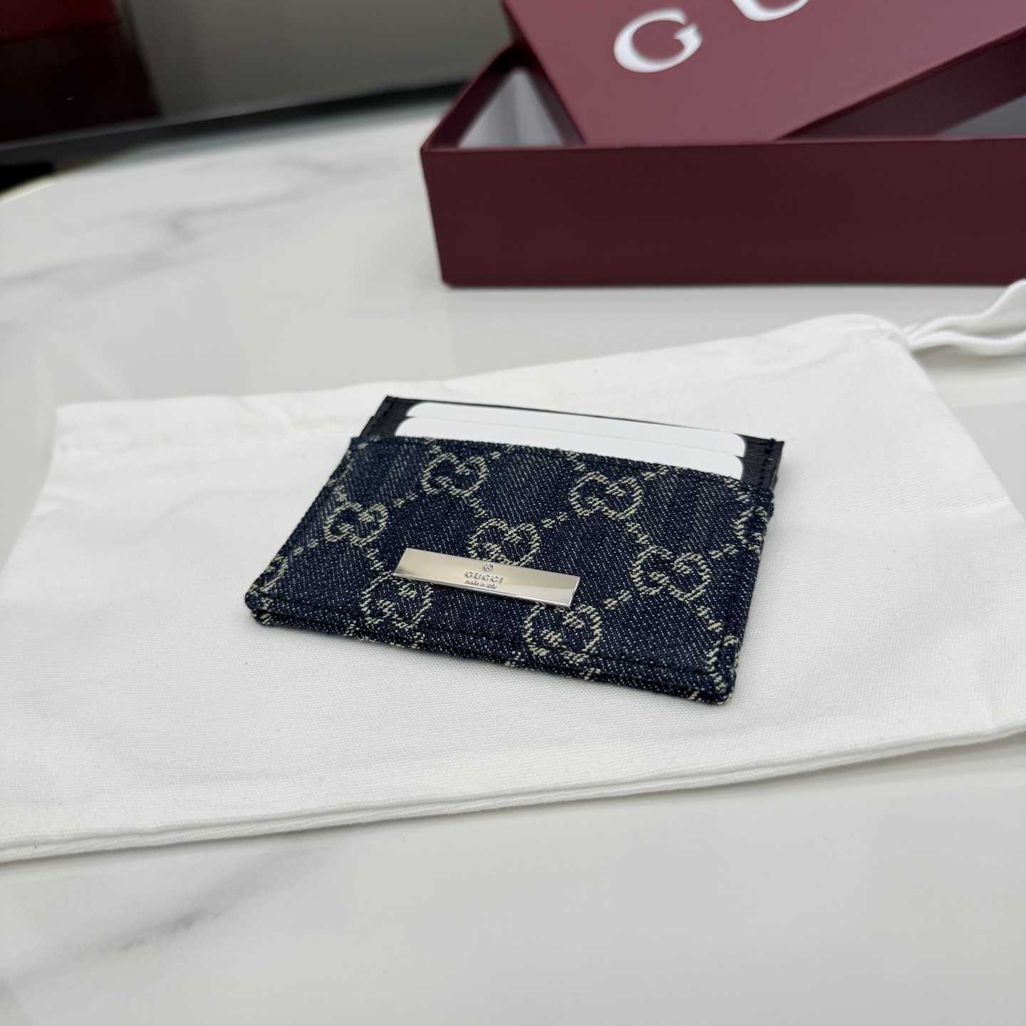 Gucci Card case With Gucci Plaque - DesignerGu