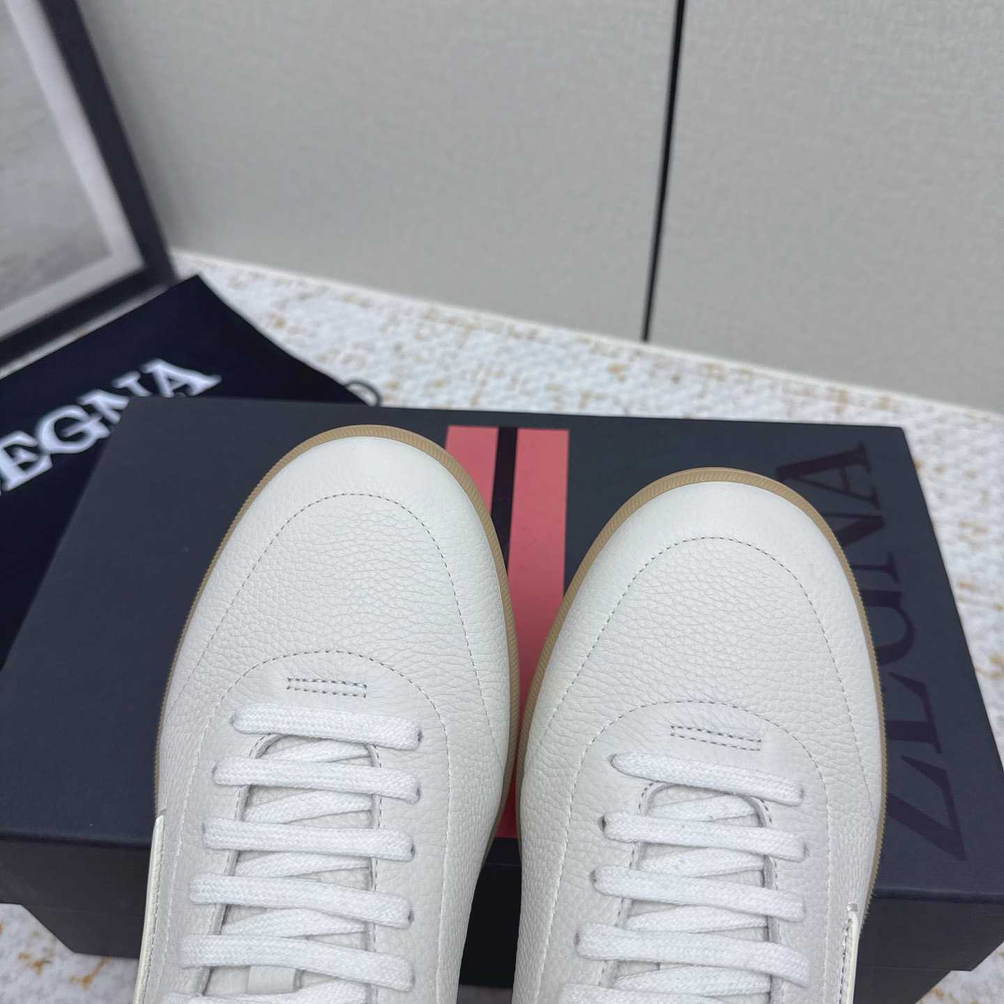 Zegna Grained Leather 232 Sneakers - DesignerGu