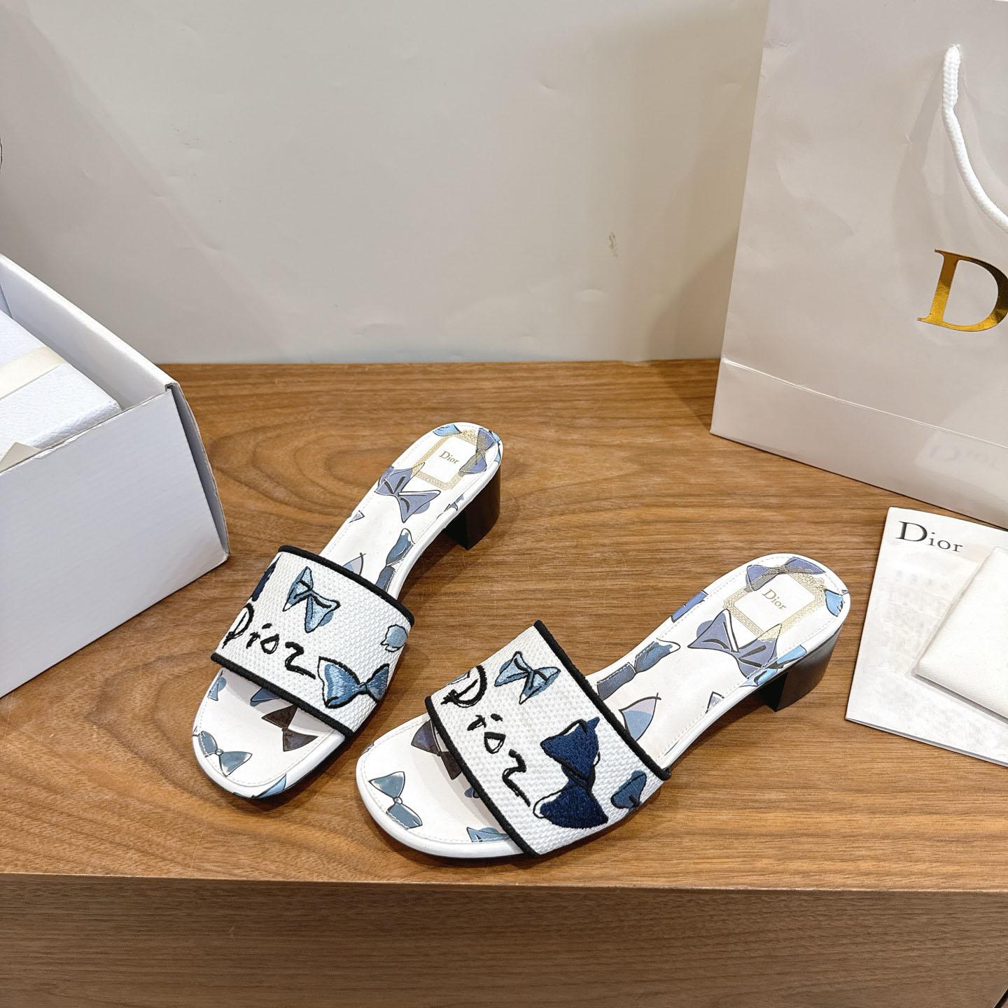 Dior Dioriviera Dway Heeled Slide - DesignerGu