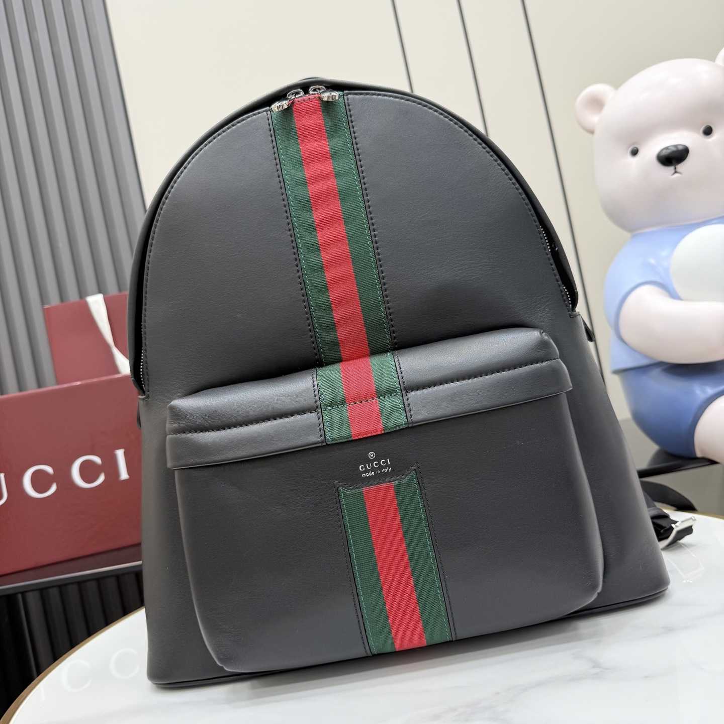 Gucci Web Trademark Large Backpack - DesignerGu
