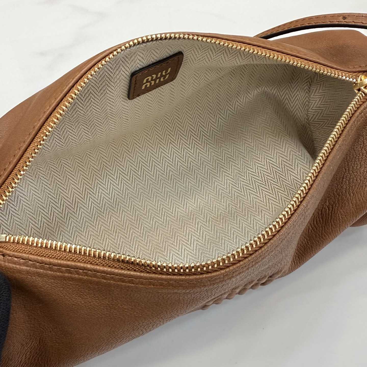 Miu Miu Nappa Leather Pouch - DesignerGu