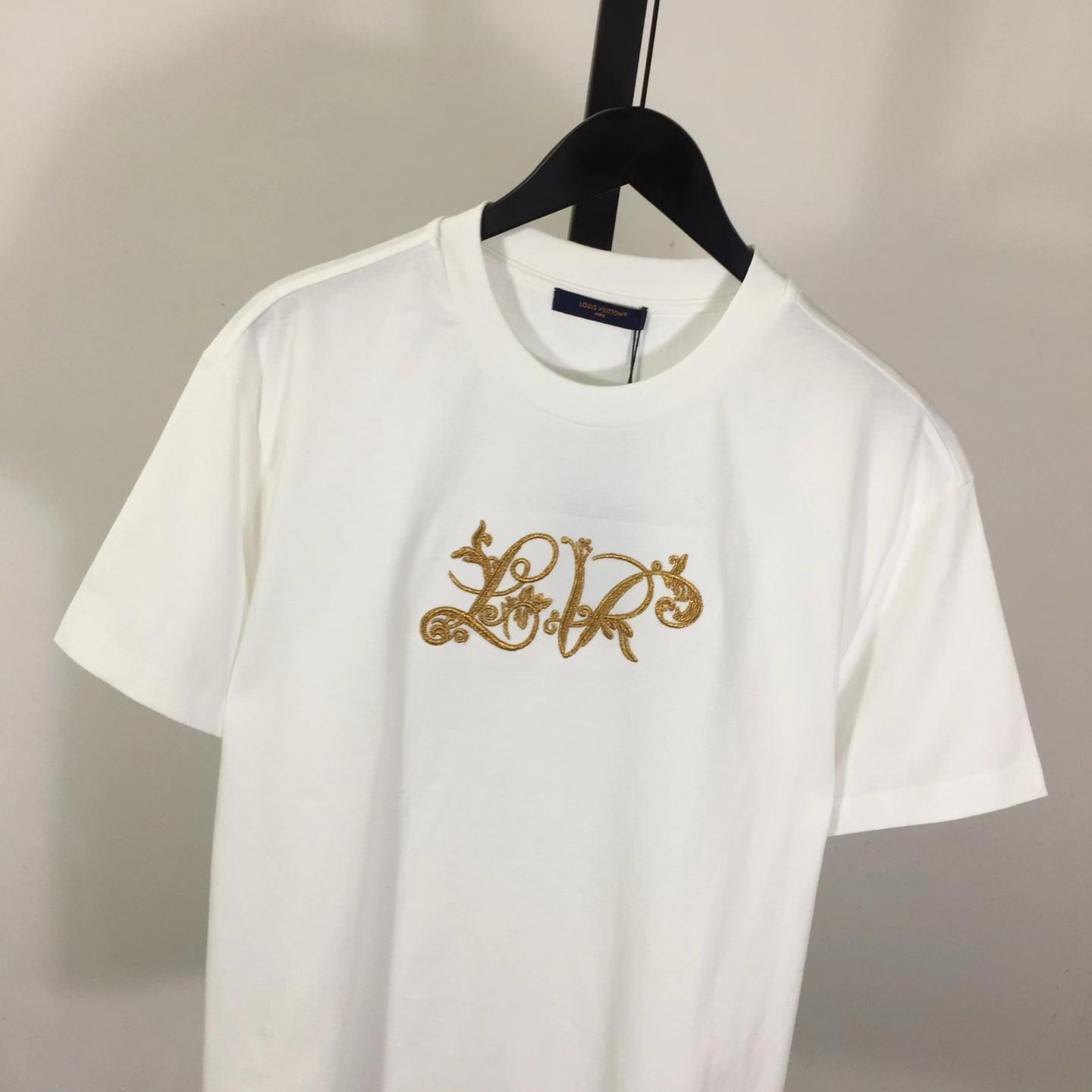 Louis Vuitton Signature Embroidery T-Shirt   1AJZCU - DesignerGu