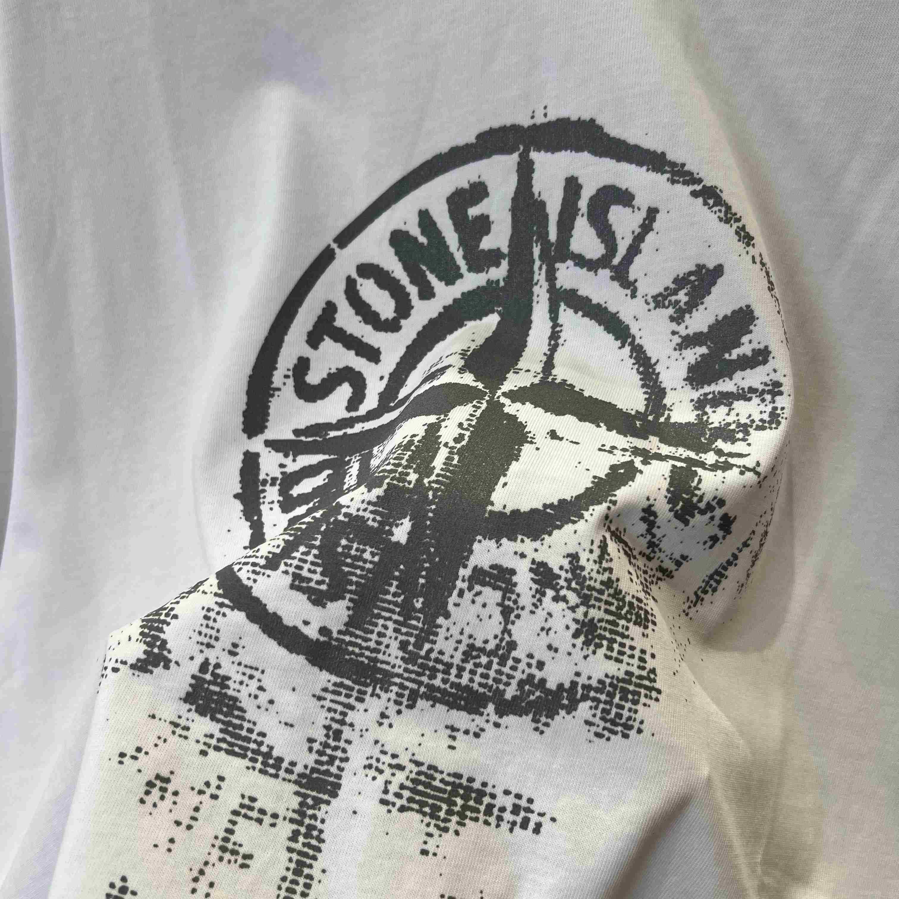 Stone Island Compass-Print Cotton T-shirt - DesignerGu