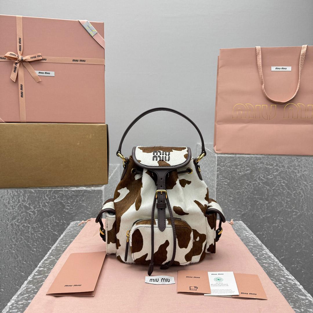 Miu Miu  Calf Hair Backpack - DesignerGu