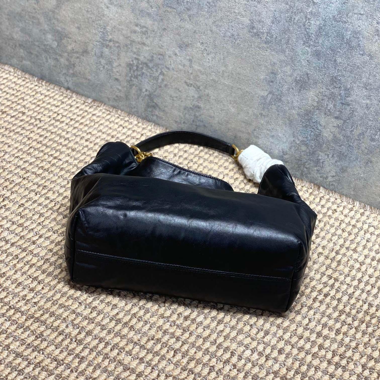 Saint Laurent HORTENSE Small Hobo In Shiny Leather - DesignerGu