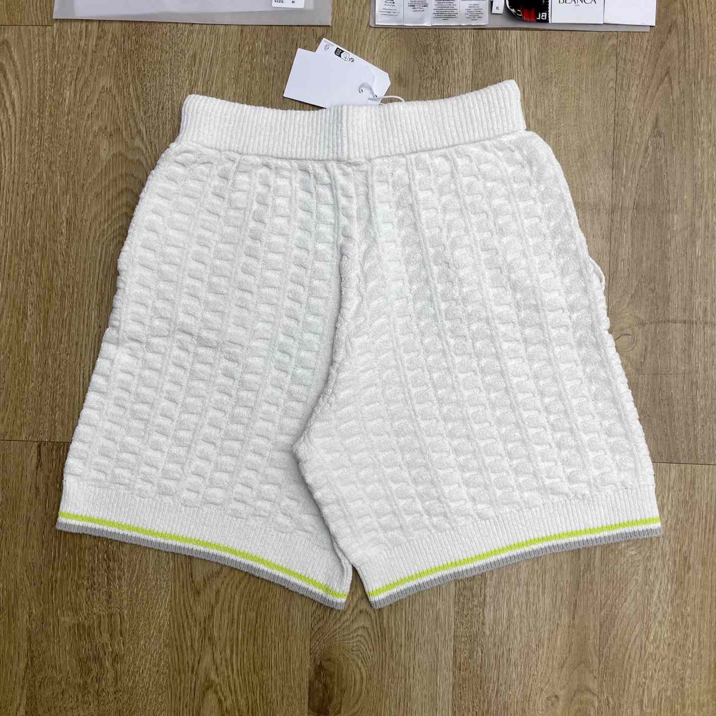 Casablanca Tennis Boucle Shorts In White Z6044 - DesignerGu