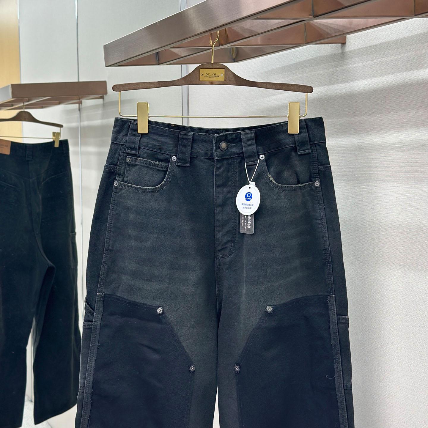 Balenciaga Ripped Off Baggy Jeans - DesignerGu