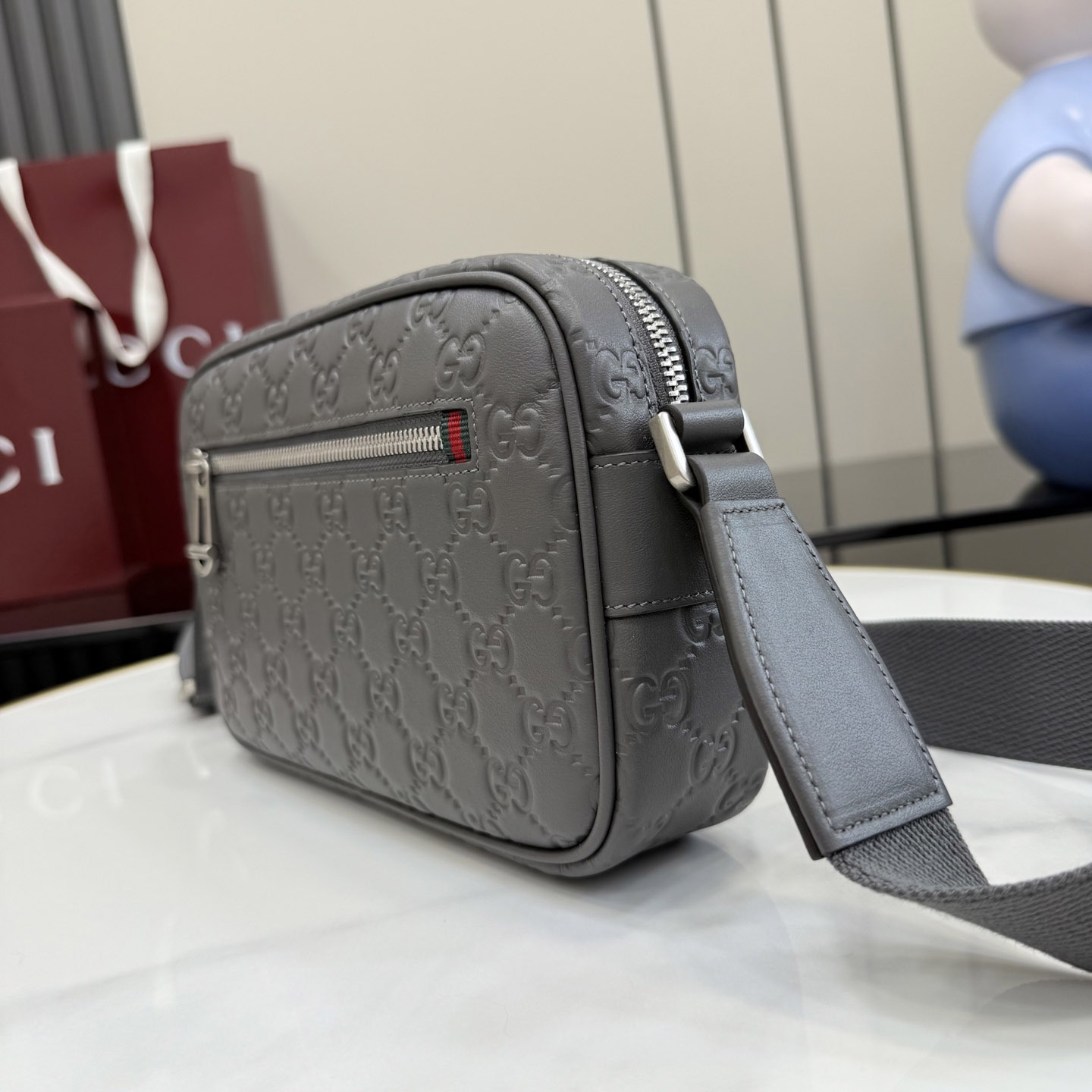 Gucci GG Emblem Small Crossbody Bag 850242 - DesignerGu