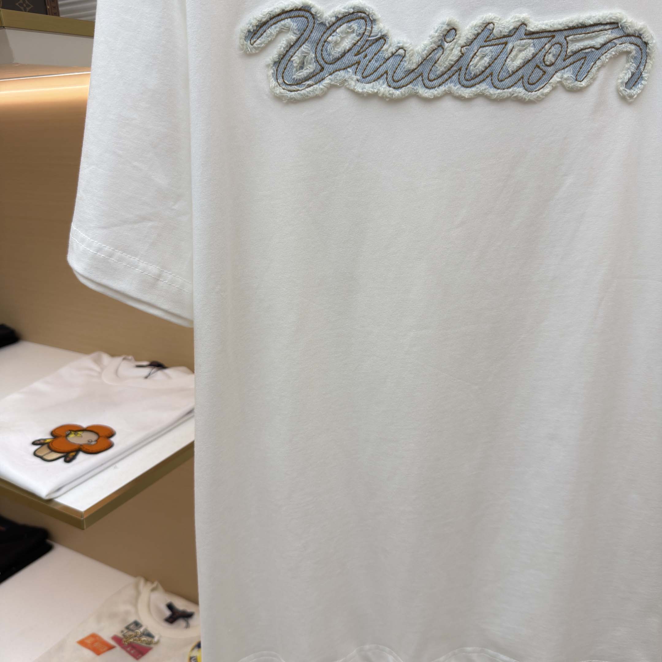 Louis Vuitton Denim Signature T-Shirt    - DesignerGu