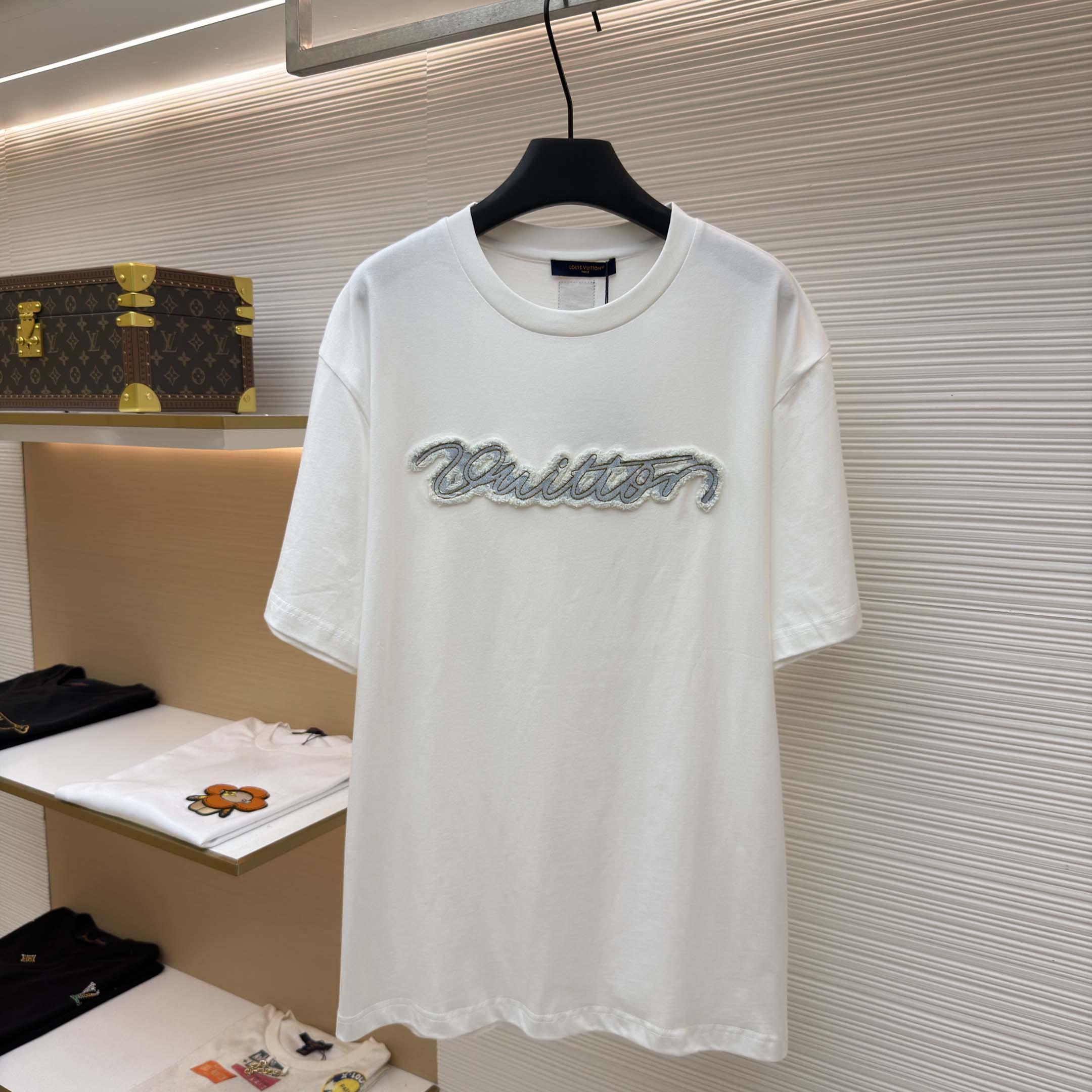 Louis Vuitton Denim Signature T-Shirt    - DesignerGu
