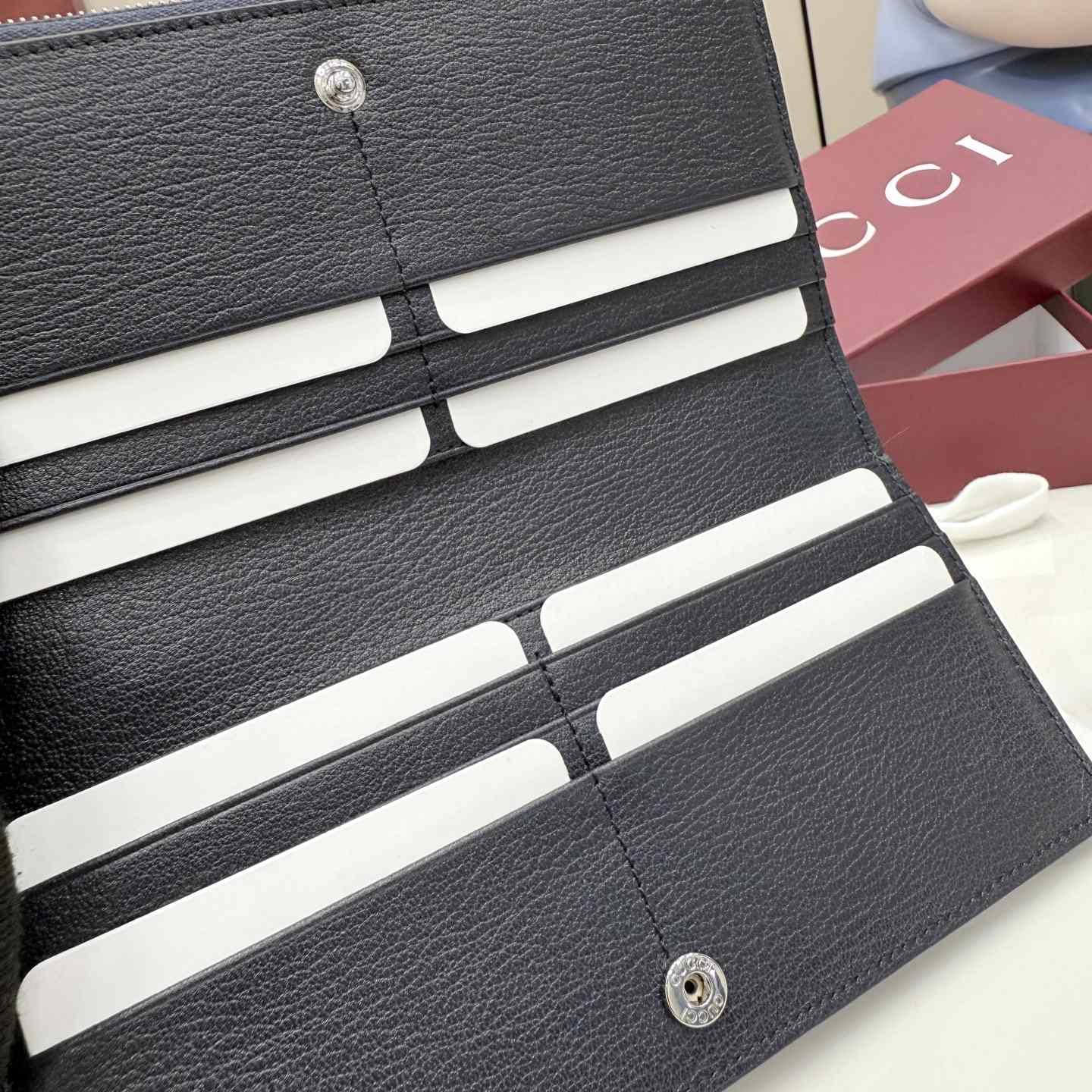 Gucci Long Wallet With Gucci Plaque - DesignerGu