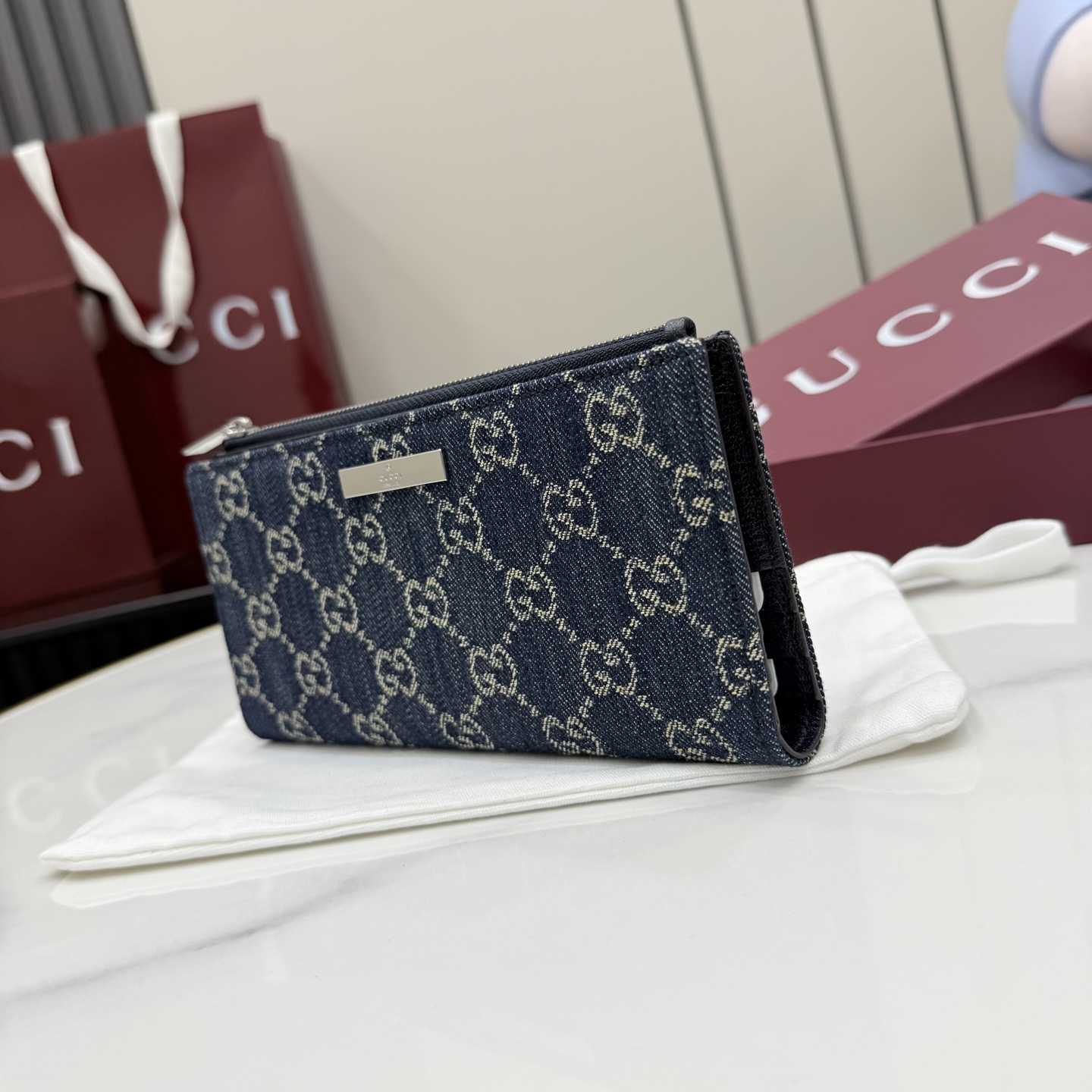 Gucci Long Wallet With Gucci Plaque - DesignerGu