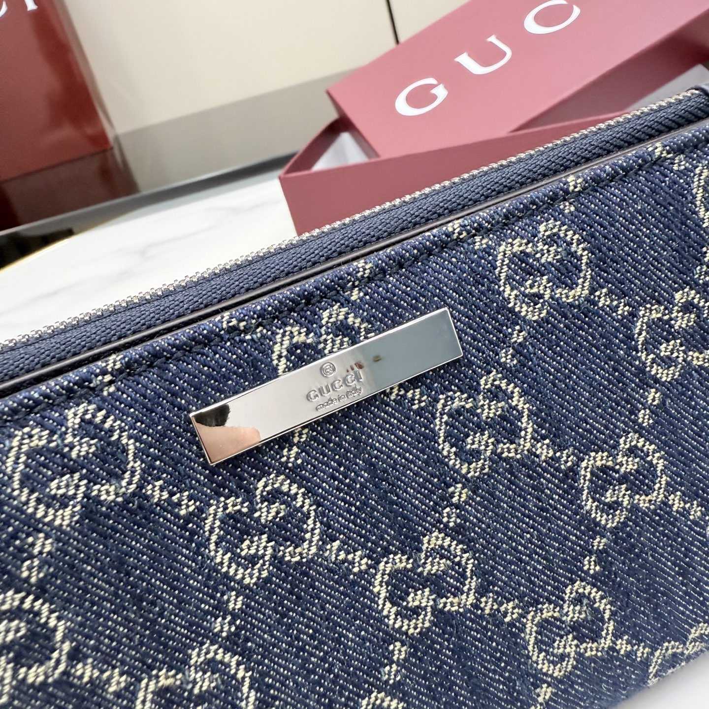 Gucci Long Wallet With Gucci Plaque - DesignerGu