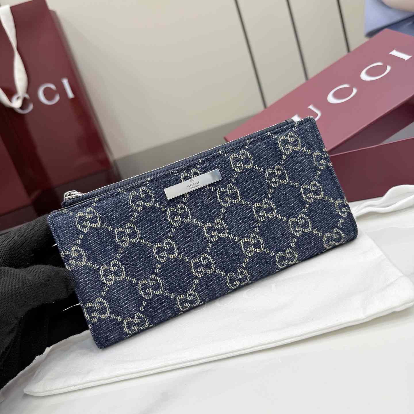 Gucci Long Wallet With Gucci Plaque - DesignerGu