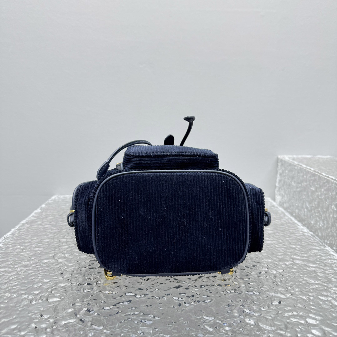 Miu Miu  Medium Corduroy Cotton Backpack - DesignerGu