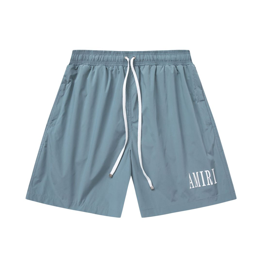 Amiri Core Logo Swim Shorts Dusty Blue - DesignerGu