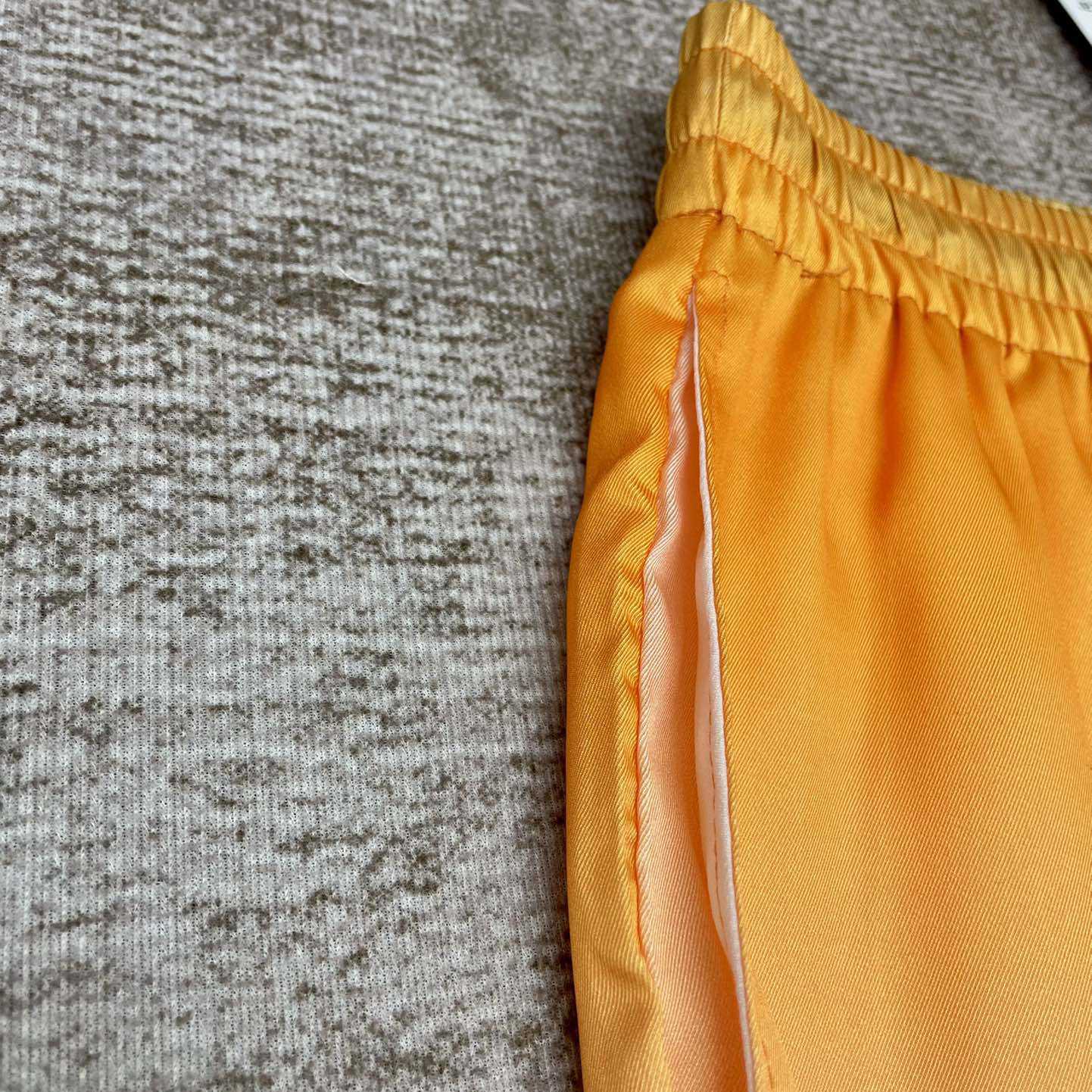 Casablanca Silk Shorts With Drawstrings 'White/Yellow' CA3311 - DesignerGu