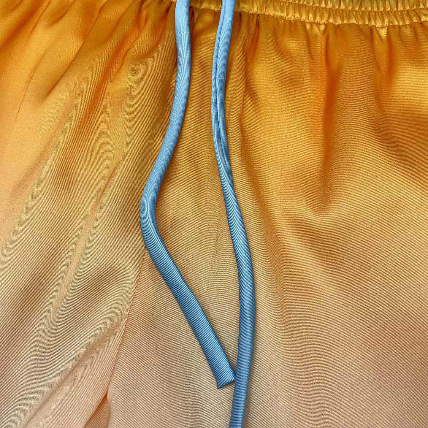Casablanca Silk Shorts With Drawstrings 'White/Yellow' CA3311 - DesignerGu