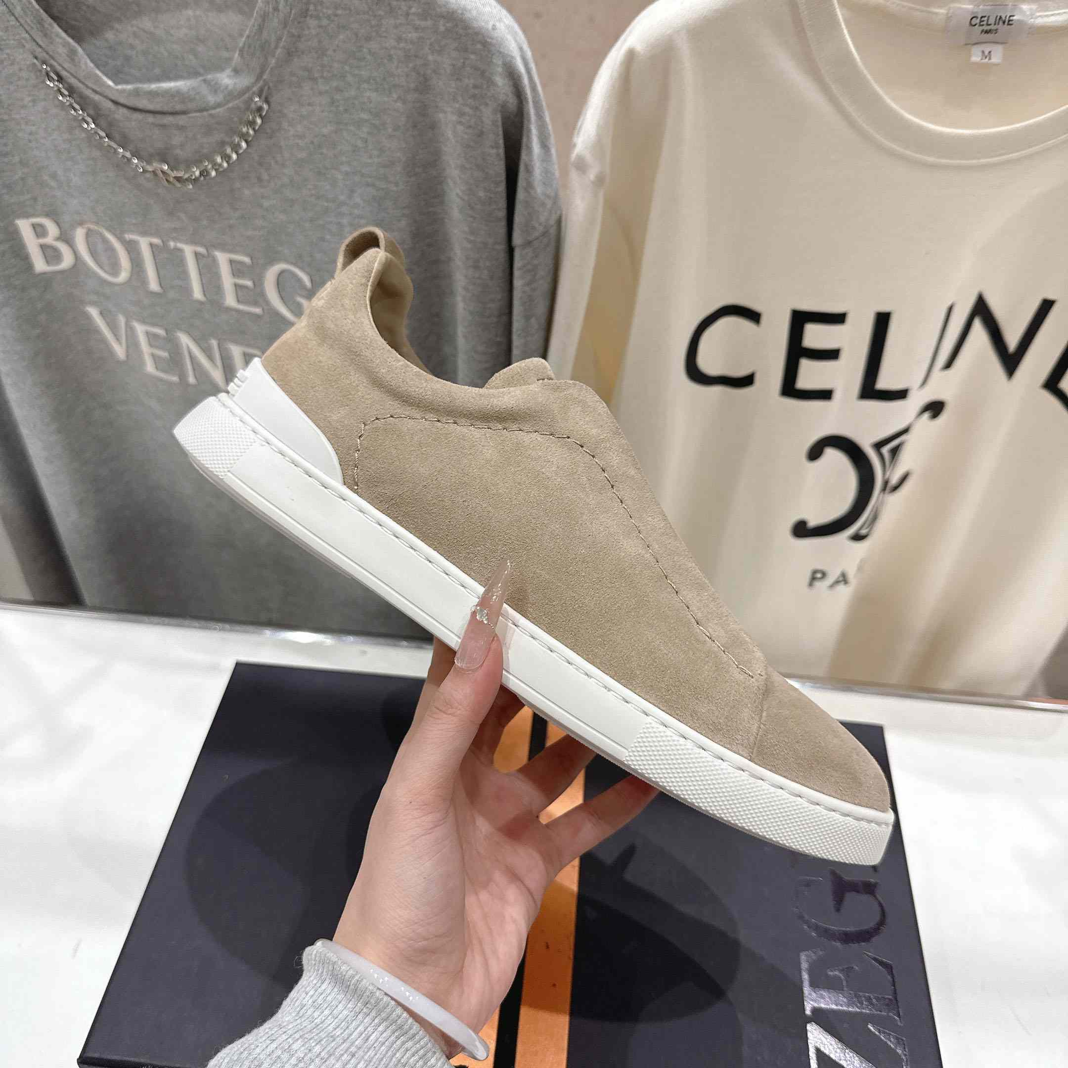 Zegna Suede Triple Stitch™ Sneakers - DesignerGu