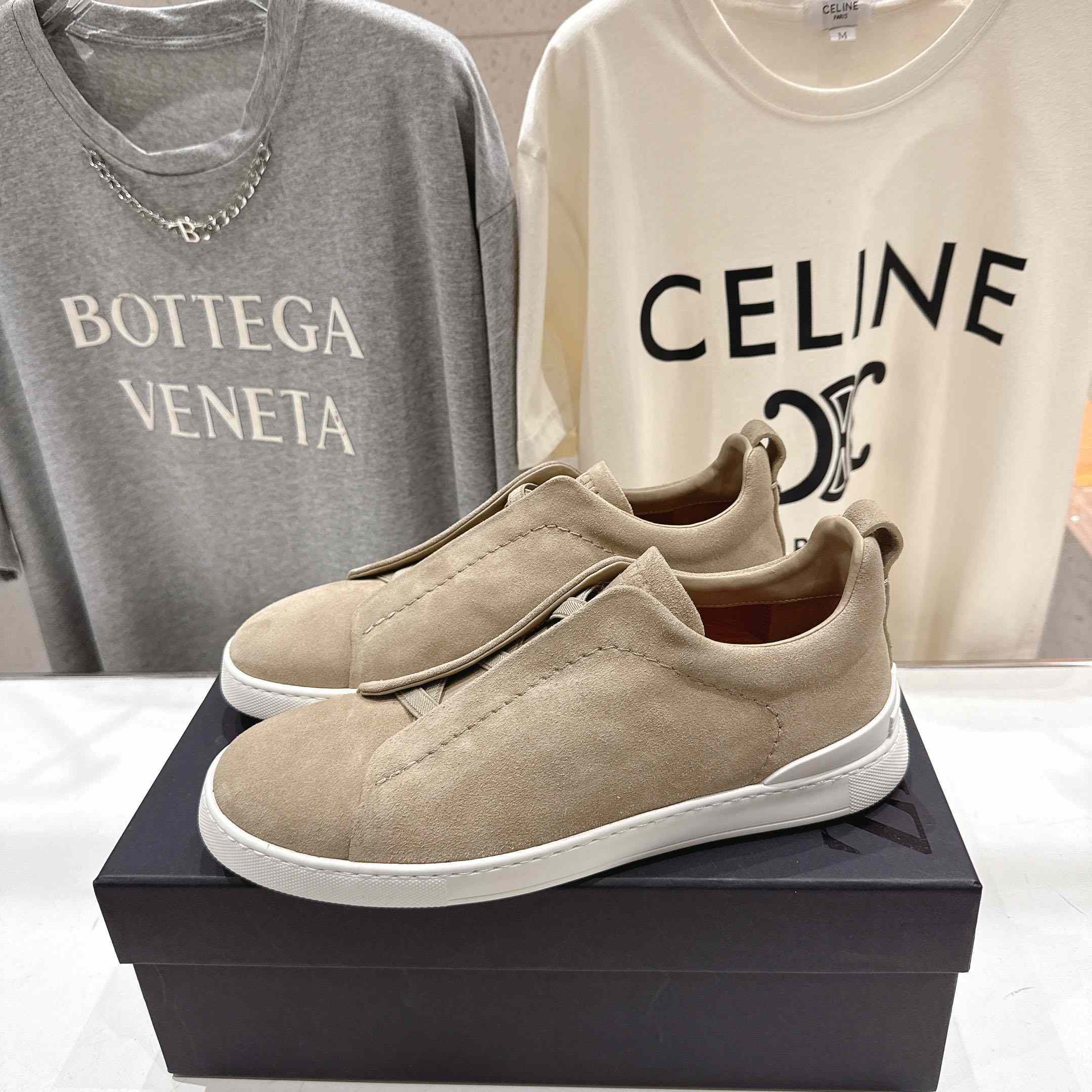 Zegna Suede Triple Stitch™ Sneakers - DesignerGu