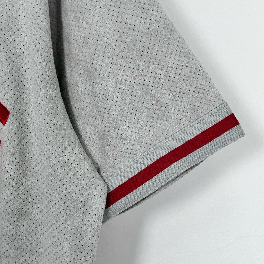 Supreme Ultrasuede Mesh Baseball Jersey 'Grey' - DesignerGu