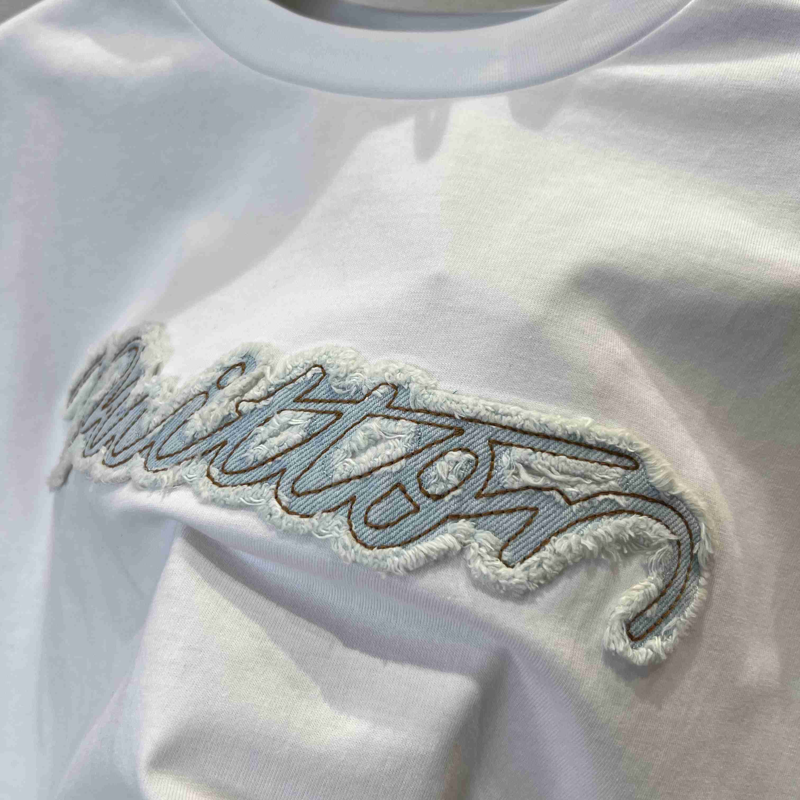 Louis Vuitton Denim Signature Short-Sleeved T-Shirt 1AK7H1 - DesignerGu